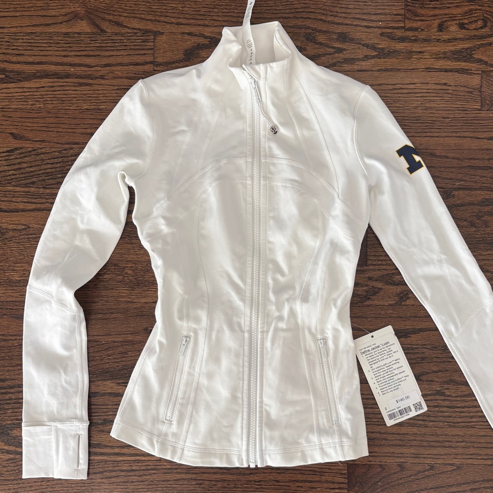 lululemon white University of Michigan Define Jacket
